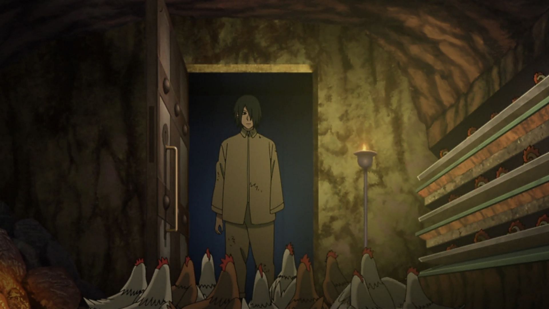 Sasuke finds Zansul's cellar as seen in Boruto episode 284 (Image via Studio Pierrot)